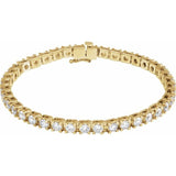 14K Yellow Gold 6 CTW Lab-Grown Diamond Line 7 1/4" Bracelet