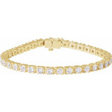 14K Yellow Gold 7 CTW Lab-Grown Diamond Line 7 1/4" Bracelet