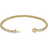 14K Yellow Gold 4 CTW Lab-Grown Diamond Line 7" Bracelet