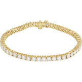 14K Yellow Gold 6 CTW Lab-Grown Diamond Line 7" Bracelet
