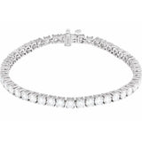 14K White Gold 8 CTW Lab-Grown Diamond Line 7" Bracelet