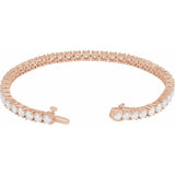 14K Rose Gold 8 CTW Lab-Grown Diamond Line 7" Bracelet