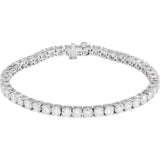 14K White Gold 9 CTW Lab-Grown Diamond Line 7" Bracelet