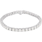 14K White Gold 10 CTW Lab-Grown Diamond Line 7" Bracelet