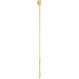 14K Yellow Gold Natural Amethyst 6 1/2-7 1/2" Bracelet
