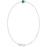 14K White Gold Lab-Grown Emerald 6 1/2-7 1/2" Bracelet