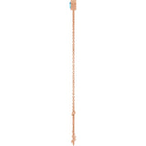 14K Rose Gold Natural Blue Zircon 6 1/2-7 1/2" Bracelet
