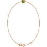14K Rose Gold Natural Peridot 6 1/2-7 1/2" Bracelet