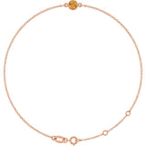 14K Rose Gold Natural Citrine 6 1/2-7 1/2" Bracelet