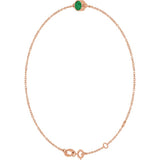 14K Rose Gold Lab-Grown Emerald 6 1/2-7 1/2" Bracelet