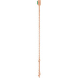 14K Rose Gold Lab-Grown Emerald 6 1/2-7 1/2" Bracelet