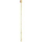 14K Yellow Gold Lab-Grown Ruby 6 1/2-7 1/2" Bracelet