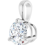 14K White Gold 1/2 CT Lab-Grown Diamond Pendant