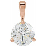 14K Rose Gold 5/8 CT Lab-Grown Diamond Pendant