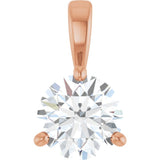 14K Rose Gold 3/4 CT Lab-Grown Diamond Pendant