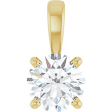 14K Yellow Gold 1/2 CT Lab-Grown Diamond Pendant