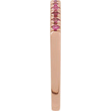 14K Rose Gold Natural Pink Tourmaline Stackable Ring