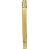 14K Yellow Gold Natural Aquamarine Stackable Ring