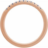 14K Rose Gold Natural Alexandrite Stackable Ring
