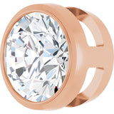 14K Rose Gold 1 CT Natural Diamond Slide Pendant