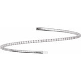 14K White Gold 2 CTW Lab-Grown Diamond Flexible Bangle 7" Bracelet