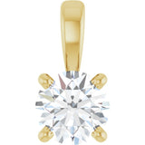 14K Yellow Gold 1/3 CT Natural Diamond Pendant