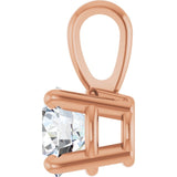 14K Rose Gold 1/3 CT Natural Diamond Pendant