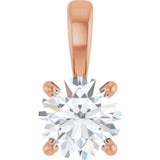 14K Rose Gold 1/2 CT Natural Diamond Pendant
