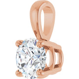 14K Rose Gold 1/2 CT Natural Diamond Pendant