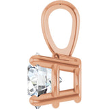14K Rose Gold 1/2 CT Natural Diamond Pendant