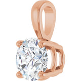 14K Rose Gold 3/4 CT Natural Diamond Pendant