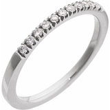 14K White Gold 1/6 CTW Natural Diamond Stackable Ring