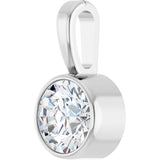 Platinum 1/3 CT Lab-Grown Diamond Bezel-Set Solitaire Pendant