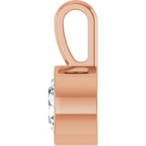 14K Rose Gold 1/2 CT Lab-Grown Diamond Bezel-Set Solitaire Pendant