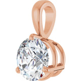 14K Rose Gold 1 CTW Natural Diamond Pendant
