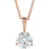14K Rose Gold 3/4 CTW Natural Diamond 18" Necklace