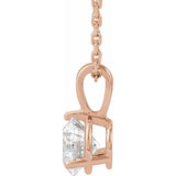 14K Rose Gold 3/4 CTW Natural Diamond 18" Necklace