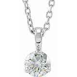 14K White Gold 1/4 CTW Lab-Grown Diamond 18" Necklace