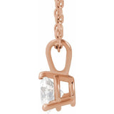 14K Rose Gold 1/3 CTW Lab-Grown Diamond 18" Necklace