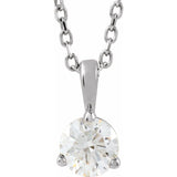 14K White Gold 1/3 CTW Lab-Grown Diamond 18" Necklace