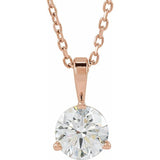14K Rose Gold 5/8 CTW Lab-Grown Diamond 18" Necklace