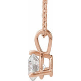 14K Rose Gold 5/8 CTW Lab-Grown Diamond 18" Necklace