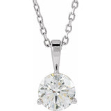 14K White Gold 5/8 CTW Lab-Grown Diamond 18" Necklace