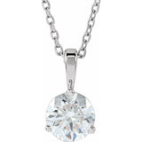 Sterling Silver 3/4 CTW Lab-Grown Diamond 18" Necklace