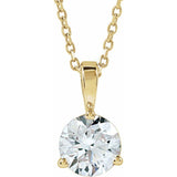 14K Yellow Gold 1 CTW Lab-Grown Diamond 18" Necklace