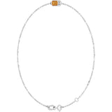 14K White Gold Natural Citrine 6 1/2-7 1/2" Bracelet