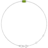14K White Gold Natural Peridot 6 1/2-7 1/2" Bracelet