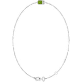 14K White Gold Natural Peridot 6 1/2-7 1/2" Bracelet