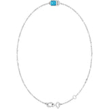 14K White Gold Natural Aquamarine 6 1/2-7 1/2" Bracelet