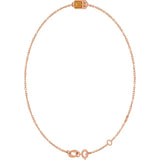 14K Rose Gold Natural Citrine 6 1/2-7 1/2" Bracelet